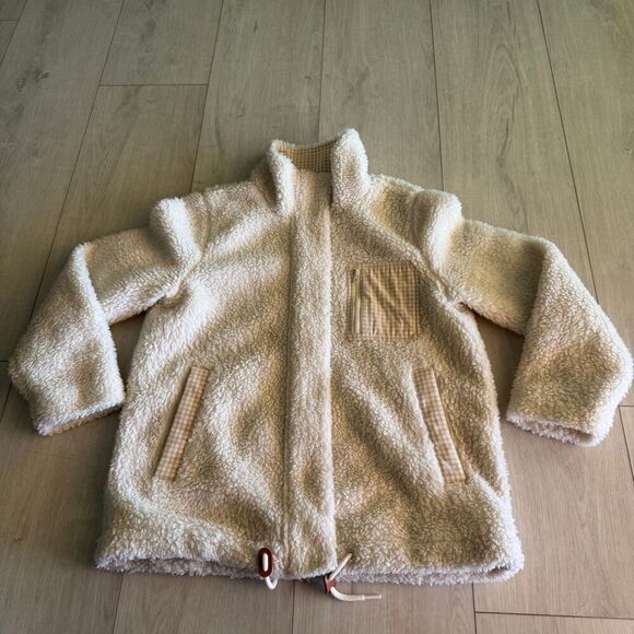 Madewell Jackets & Blazers - Madewell Sourced Sherpa Zip Jacket Cream Off White Size Small